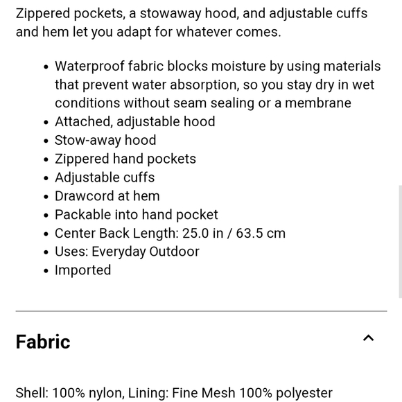 Columbia Rain Jacket Packable Windbreaker, S, Switchback III, Miami teal, hoodie - Picture 6 of 16